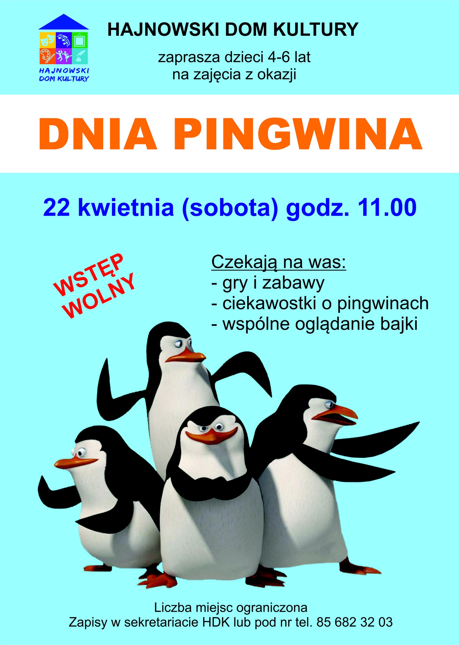 Plakat dzień pingwina